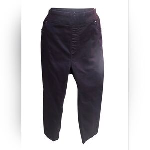 Up! Deep Plum Denim Crops